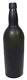 Antique C W & Co Black Glass Wine Bottle 3 Part Mold 28.5 Cm / 11¼
