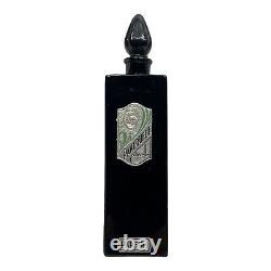 Antique Duvelle PANTOUFLE Cologne Perfume Empty Black Glass Bottle France 1920's