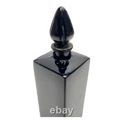Antique Duvelle PANTOUFLE Cologne Perfume Empty Black Glass Bottle France 1920's