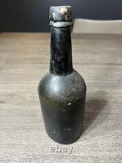 Antique Early Black Glass Bottle 18th 19th Century Utility Wine Collection x12