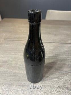 Antique Early Black Glass Bottle 18th 19th Century Utility Wine Collection x12