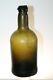 Antique Early Pontil Black Glass Mallet Whiskey Bottle 9 1/2'' Blown