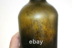 Antique Early Pontil Black Glass Mallet Whiskey Bottle 9 1/2'' blown #2