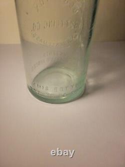 Antique Embossed Glass Crown Top Bottle. Black Fox Bottling Lawrence, MA