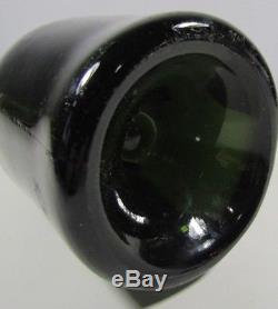 Antique England c. 1800's Black Glass Bottle Wine Shape Wax Seal B2