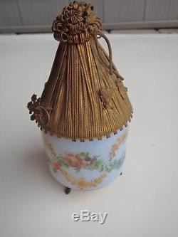 Antique French Opaline Beehive Skepp Perfume Bottle Probaly R. Noir