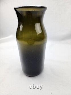 Antique French Utility Jar Black Glass 1/2 Gal Truffle Fruit Jar Kick Up Pontil