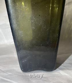 Antique Gin Bottle Case Taper Gin Black Glass 19th Century 10 3/4