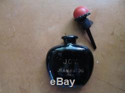 Antique Joy jean patou black glass perfume bottle with long stopper
