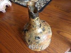 Antique Rare Onion/Mallet Black Glass Pontil Lip Can Be Repaired History Inc