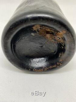 Antique Rum Bottle Black Glass Pre 1880s Shipwreck Find! VERY NICE