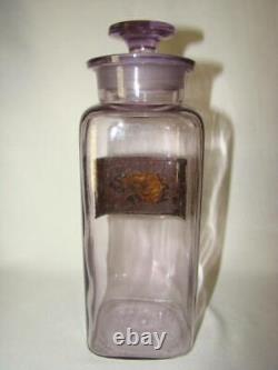 Antique Sun Purple APOTHECARY Glass Label BOTTLE, POT. IODID, Chemist, Pharmacy