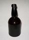 Antique Vtg Early 19th C 1820s Pontilled Black Glass Ale Or Beer Bottle 7.5 In
