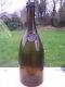 Antique Black Glass Burgundy Wine Bottle Seal Litre Early 19th 95cl! Sand Pontil