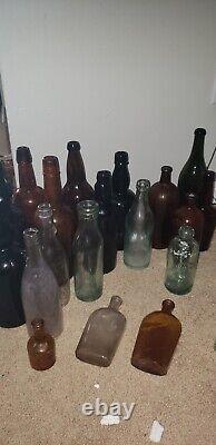 Antique bottles pre 1900 black glass, Some Rare Bottles