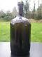 Antique French Squat Cylindrical Bottle Early 1800 Black Glass Blowpipe Pontil