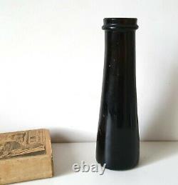 Antique glass truffle jar pot bottle Kitchen storage Primitive container