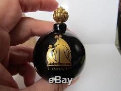 Arpege by Lanvin, black glass bottle with gold stopper, boxed