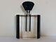 Art Deco Black & Clear Glass Perfume Bottle And Stopper