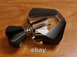 Art Deco Black & Clear Glass Perfume Bottle and Stopper #2