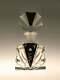 Art Deco Cut Glass Perfume Bottle By Karel Palda Haida Black Clear Bohemian