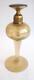 Art Deco Devilbiss Perfume Bottle Gold Glass Black Enamel Top 5.5 Inches Tall