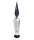 Art Deco Glass Perfume Bottle Vintage Black And Clear Glass Crystal