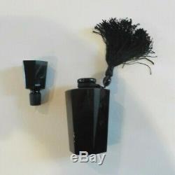 Art Deco Style Opaque Black Glass Perfume Bottle