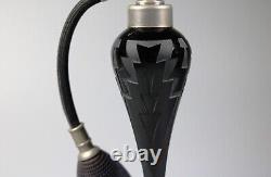 Art Glass-Black Correia Perfume Atomizer-1985-Signed & #'d Ltd Edition-#8/200