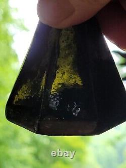 Awesome Deep Olive Green Pontiled Umbrella Ink Crude Black Glass