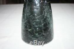 BLENKO 920 Charcoal Decanter With Stopper Mid Century Modern Art Glass Bottle