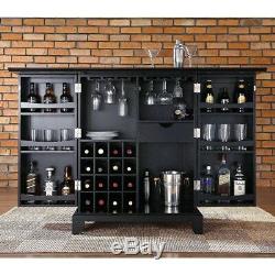 Bar Cabinet Storage Rack Wine Glasses Liquor Bottles Beer Cupboard Living Room L