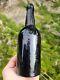 Beautiful 1820's Black Glass Rum Bottle? Old Thick 3 Pc Mold Liquor Bottle