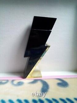 Beautiful Black empty glass perfume bottle atomizer featured polygon shape