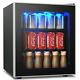 Beer Refrigerator For Bottles And Can Beverage Cooler With Glass Clear Door Mini