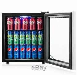 Beer Refrigerator For Bottles And Can Beverage Cooler With Glass Clear Door Mini