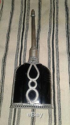 Berber Old Vintage Perfume Glass Bottle Refillable Filigree Ornate Brass Overlay