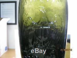 Best Ever 1/2 Pt. Flask Black Glass Willington Liberty Eaglew. Willington, Conn