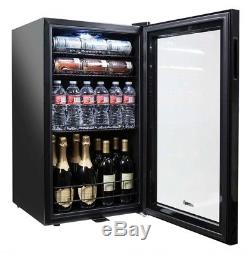 Beverage Center Can Cooler Wine Bottle Cellar Fridge Glass Door Lock Decor Style