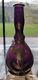 Black Amethyst Satin Glass Bulbous Shaped Barber Bottle Lady's Leg Pontil 8