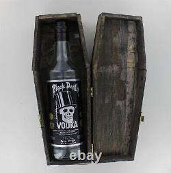 Black Death Vodka 1987 Original 1st withBrown Coffin 750ml Bottle Slash Guns Roses