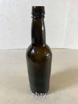 Black Glass Alcohol 1850-65 Civil War Bottle 7C17