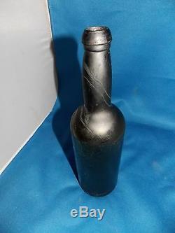 Black Glass Botle Just The Right Imprefections Liquor Bottle