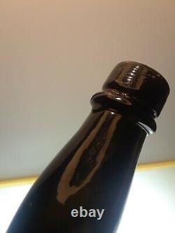 Black Glass Bottle 3 Piece Mold Dipped Applied top Embossed G W & J