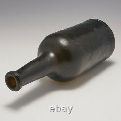 Black Glass Cylinder Wine Bottle c1780