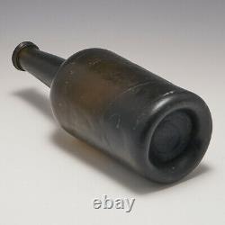 Black Glass Cylinder Wine Bottle c1780