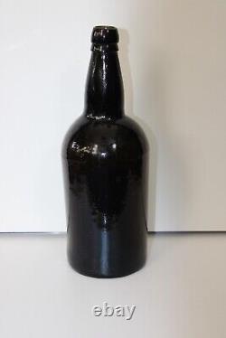 Black Glass Dark Green Early Rum Bottle Glass FREE SHIPPING