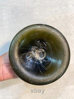 Black Glass Dutch Onion Bottle Cr 1700, River Found