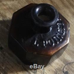 Black Glass Ink Bottle Recovered From A Shipwreck RAREST