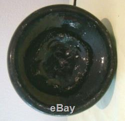 Black Glass Large Porter Bottle W Iridescence 18th Century